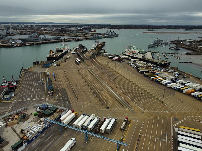 Portsmouth international port waiting area.