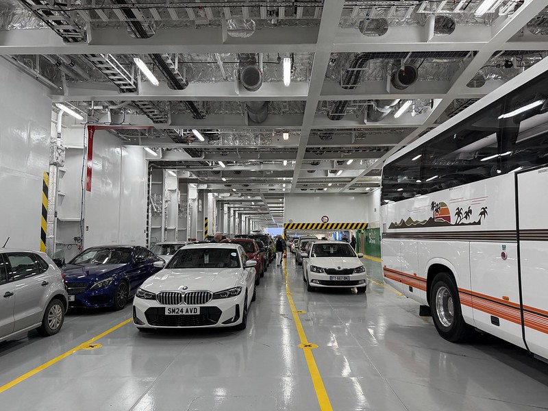 Portsmouth to Caen Car Ferry,. Portsmouth to Caen Travel Types. Ferry garage deck with vehicles