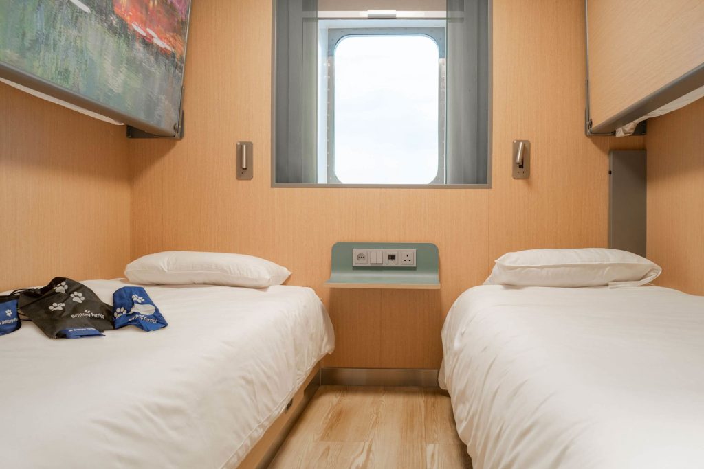 Portsmouth to Caen Ferry Cabins Guide. Outside Pet cabin aboard the GdN