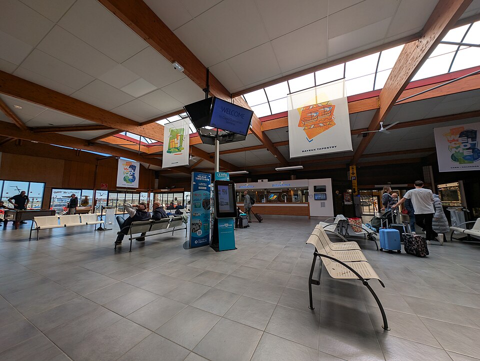 Caen Ferry Port Ouistreham Inside the terminal